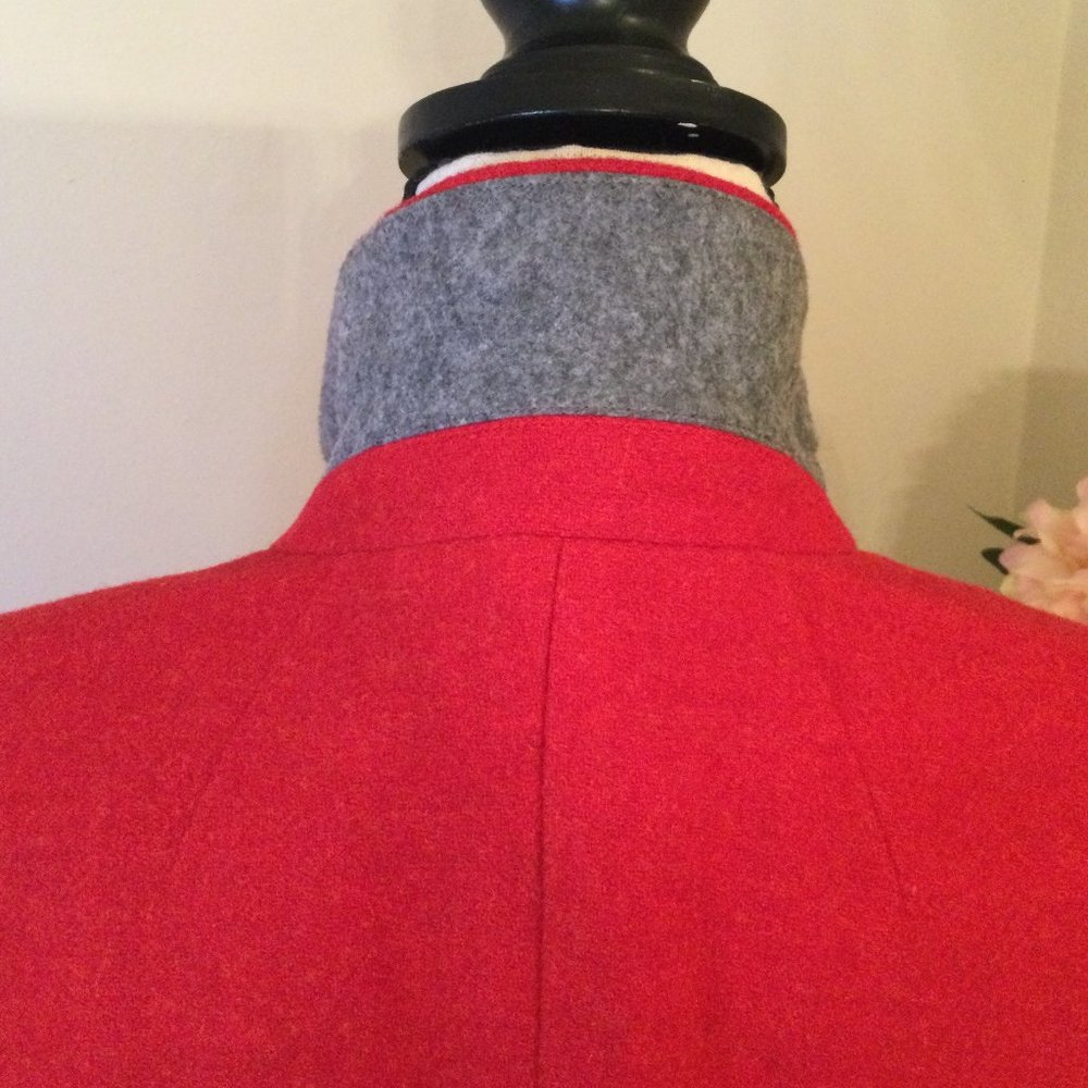 Talbots, Red Wool Blend Fitted Two-Button Blazer,… - image 8